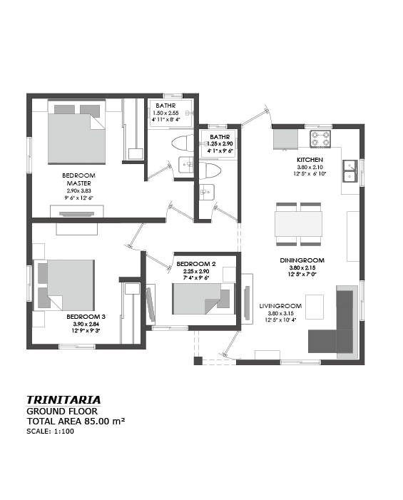 Explore the Trinitaria 85 M2 Home Cas Bon Aruba
